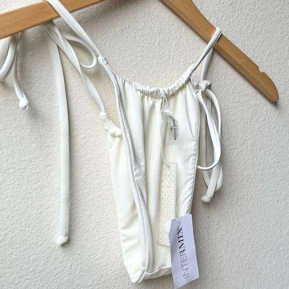 NWT DEVON WINDSOR White Hannah Tie Bikini Bottoms Sz L - Picture 10 of 15